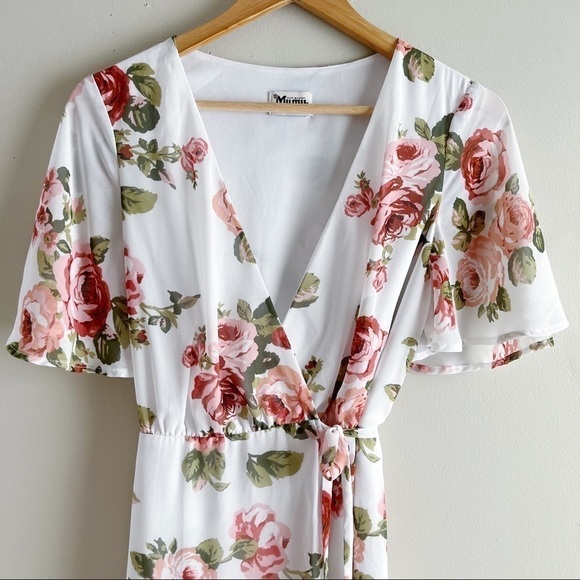 Show Me Your Mumu Rosie Posie‎ Marianne Wrap Maxi Dress in Pink & White, Size XS - Picture 5 of 15